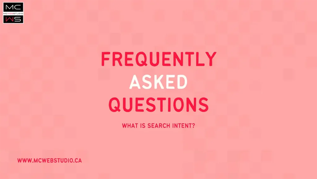 what is search intent faq